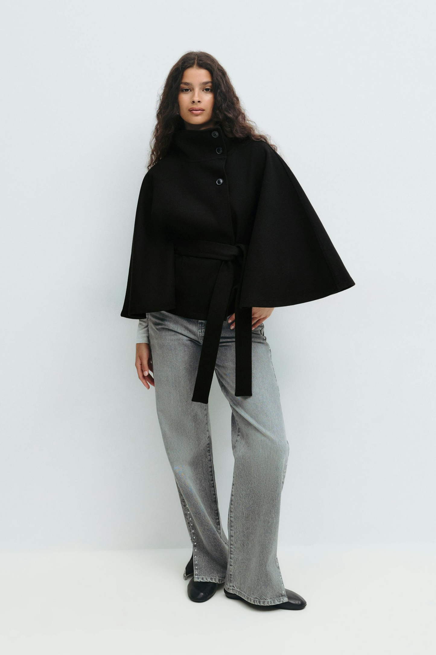 Emily | Belted Cape Jacket