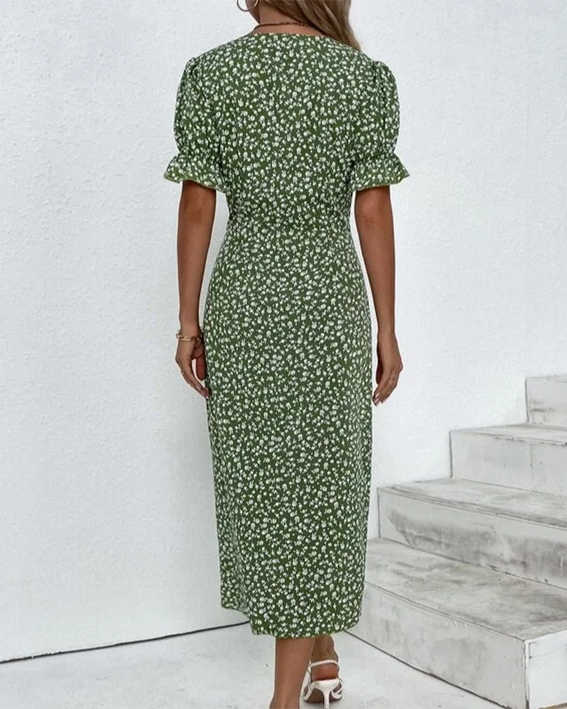 Ellaine | Floral summer dress with tummy coverage