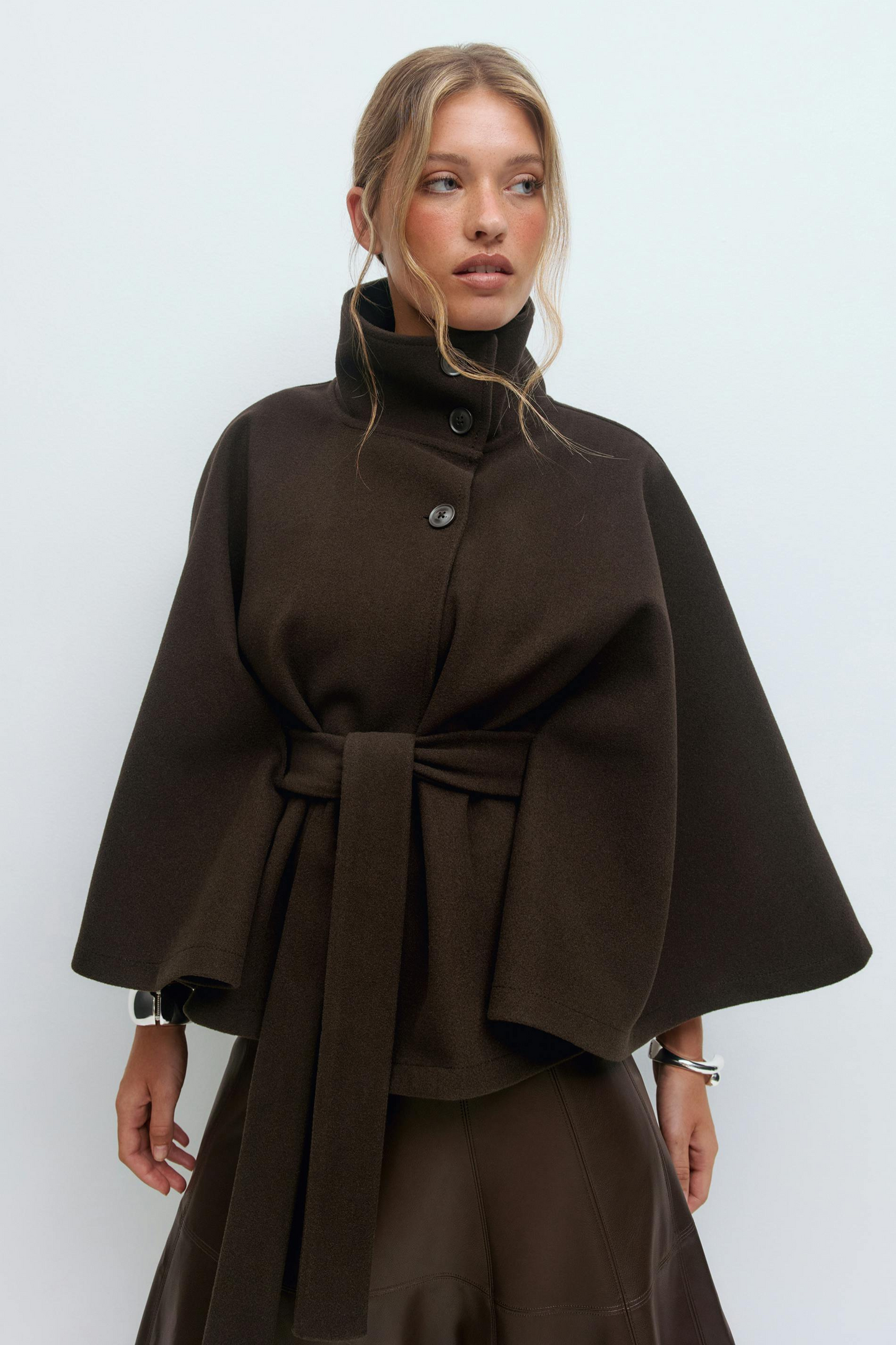 Emily | Belted Cape Jacket