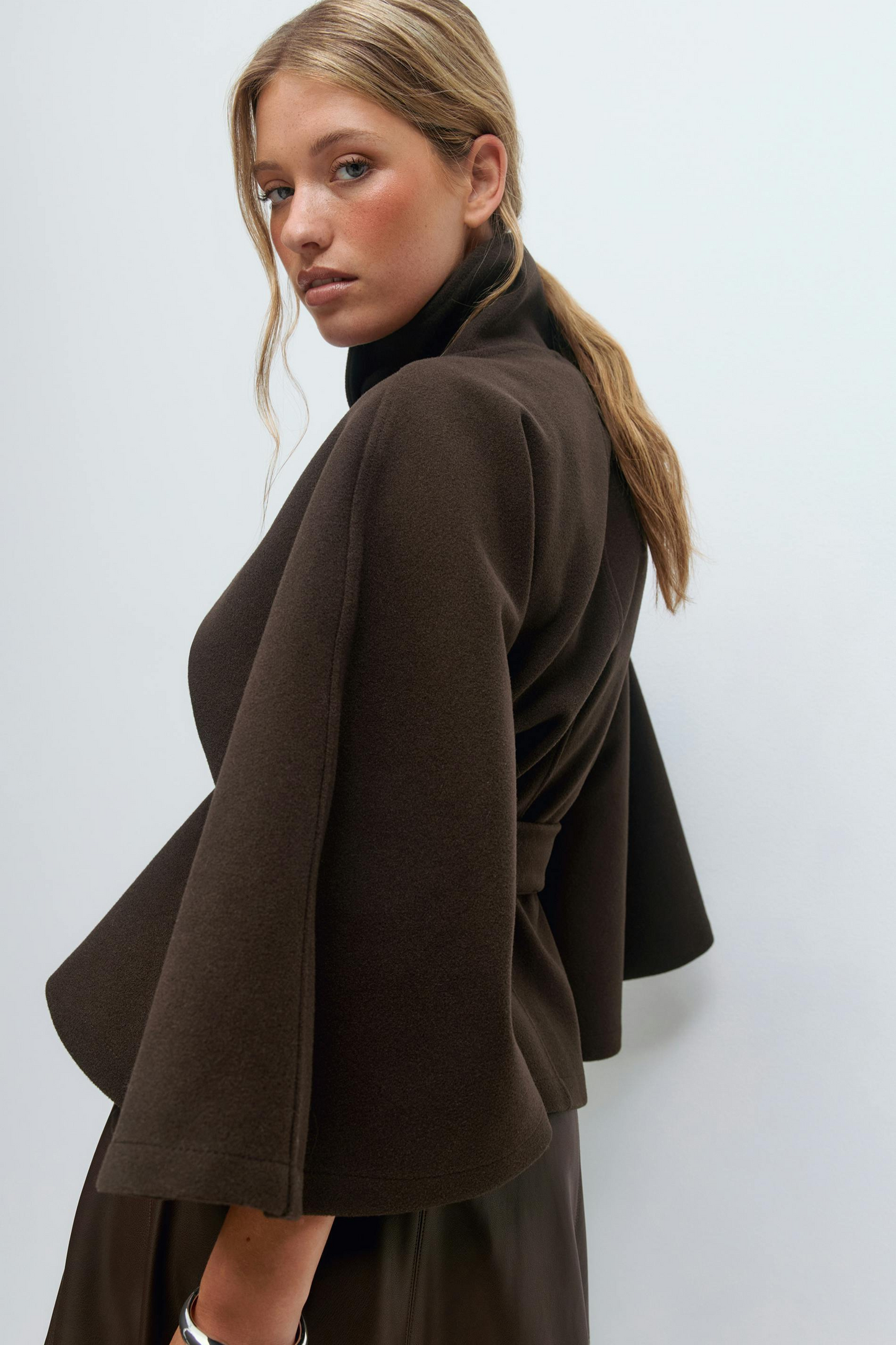 Emily | Belted Cape Jacket