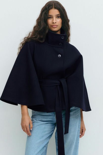 Emily | Belted Cape Jacket