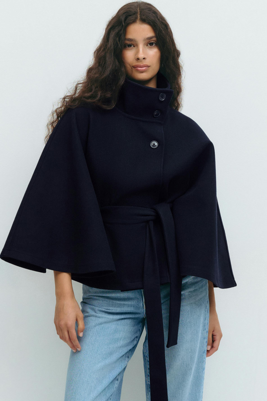 Emily | Belted Cape Jacket
