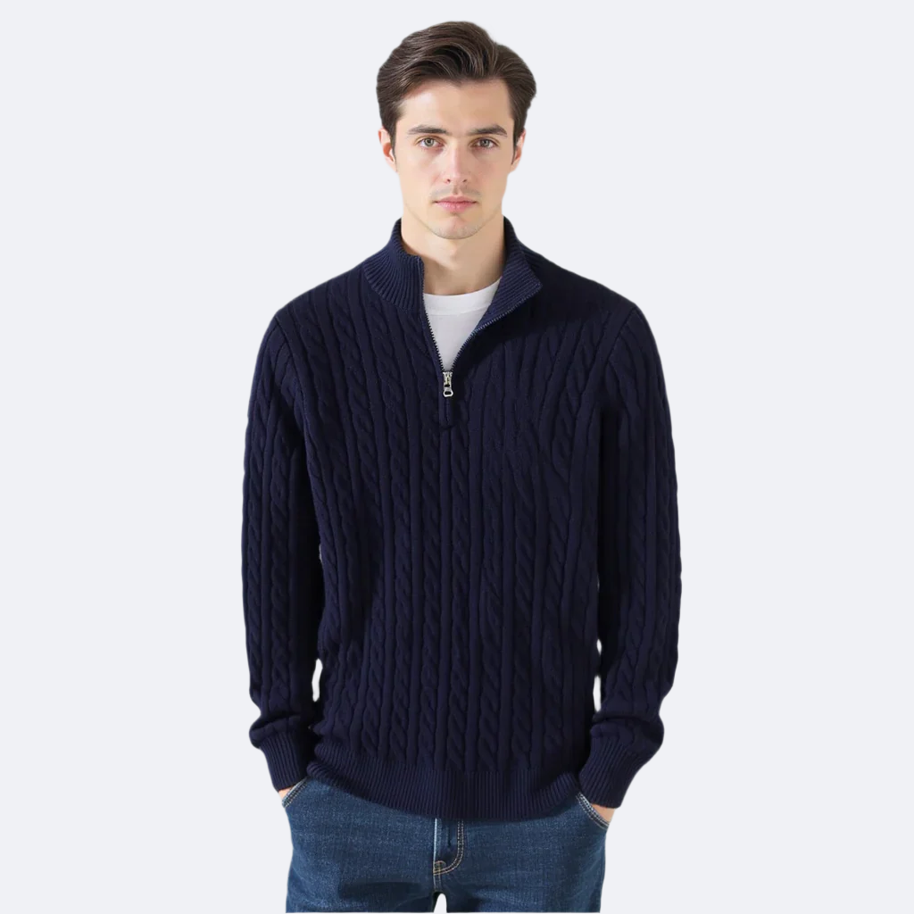 Lorenzo | Zipped Cable Sweater