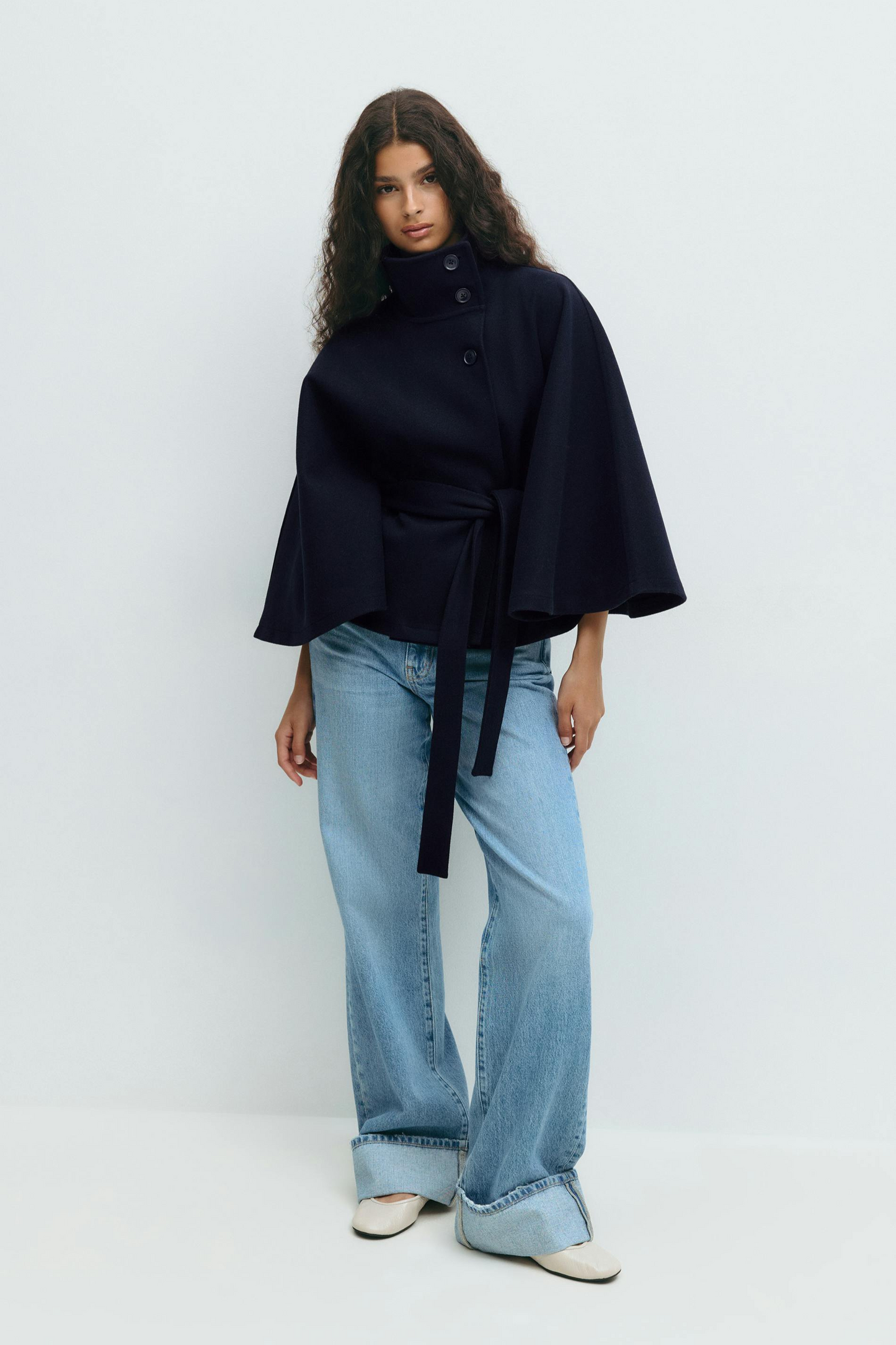 Emily | Belted Cape Jacket