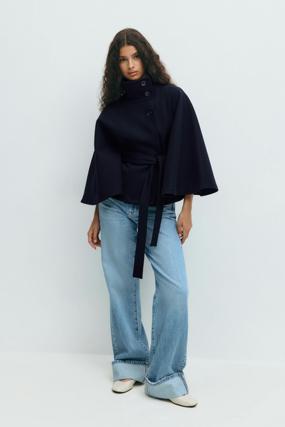 Emily | Belted Cape Jacket