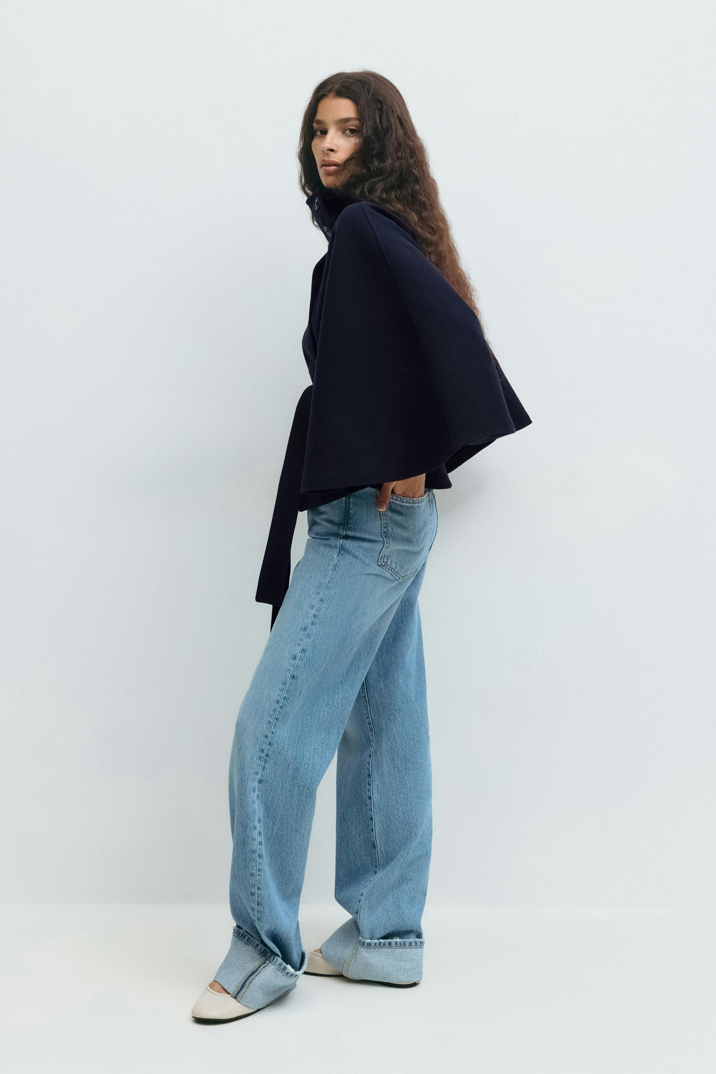 Emily | Belted Cape Jacket