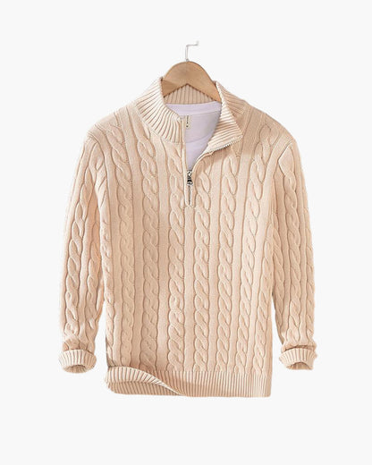 Lorenzo | Zipped Cable Sweater