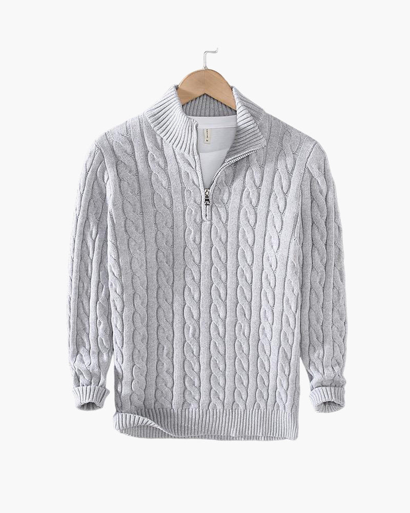 Lorenzo | Zipped Cable Sweater