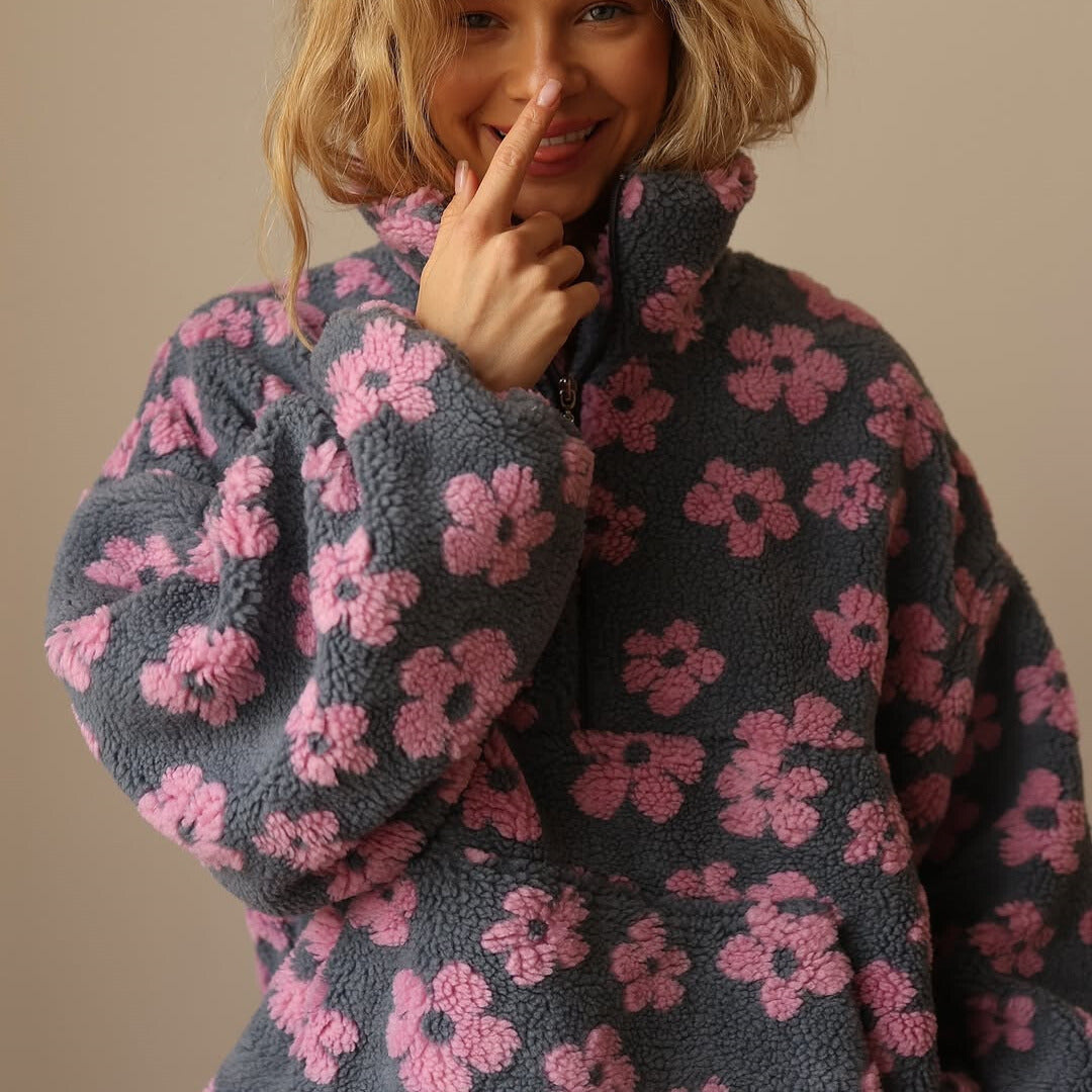 Daisy | Fleece Flower Sweater