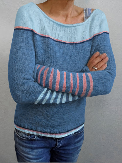Katharina - Long Sleeve Striped Sweater