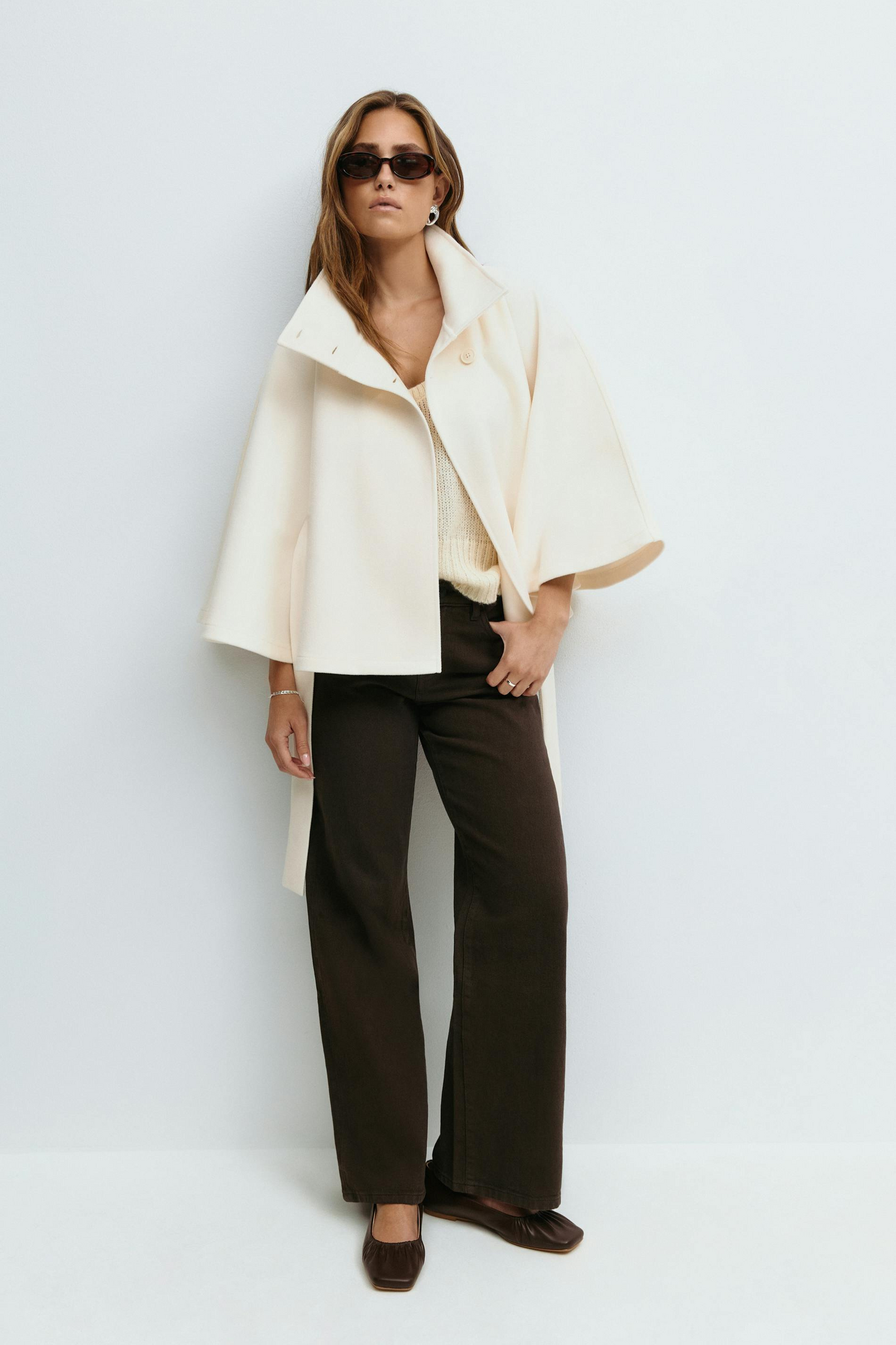 Emily | Belted Cape Jacket