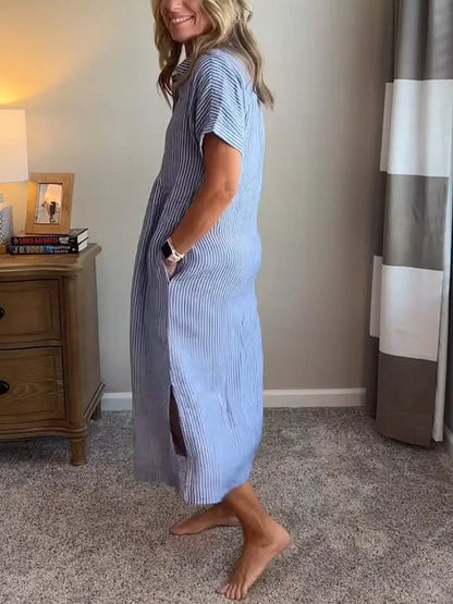 Samara | Stylish Striped Shirt Dress
