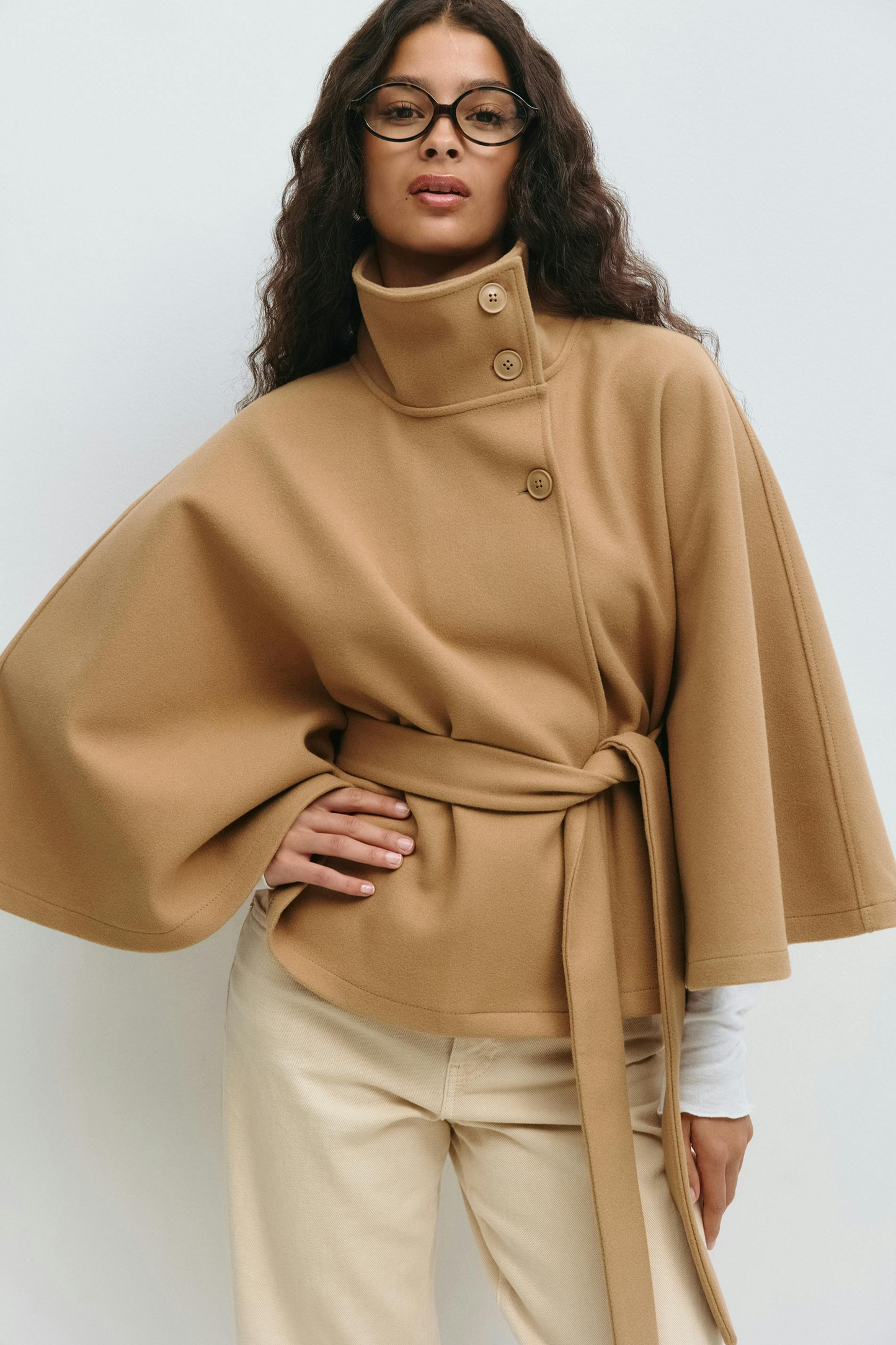 Emily | Belted Cape Jacket