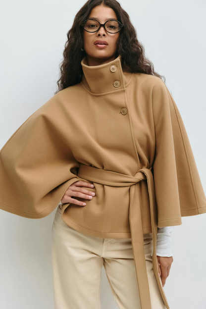 Emily | Belted Cape Jacket