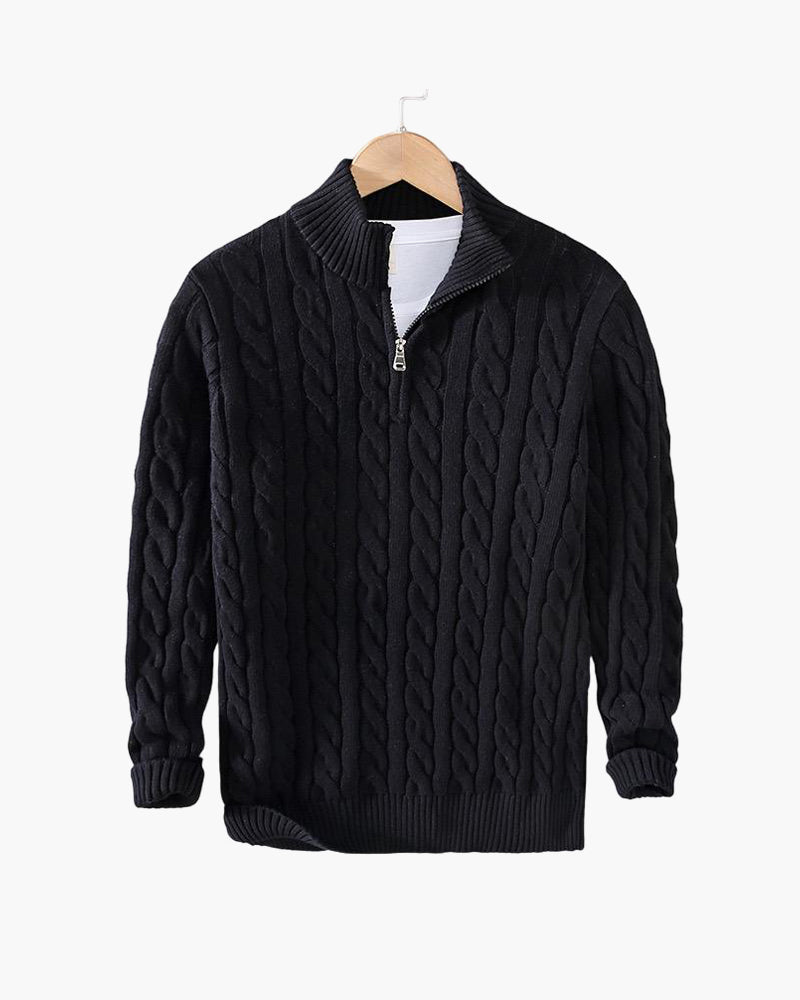 Lorenzo | Zipped Cable Sweater