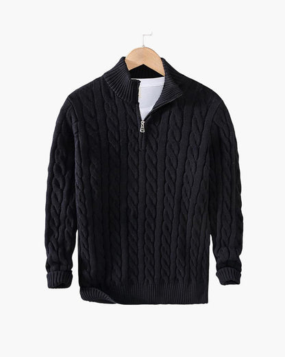 Lorenzo | Zipped Cable Sweater