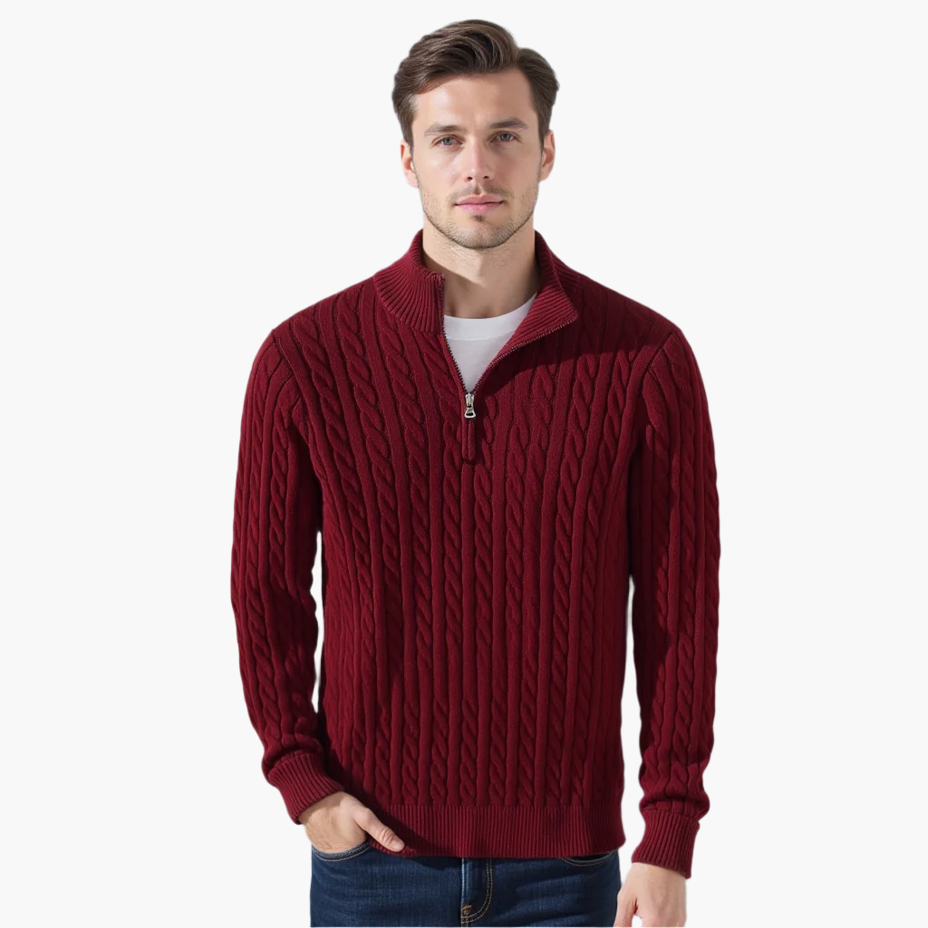 Lorenzo | Zipped Cable Sweater
