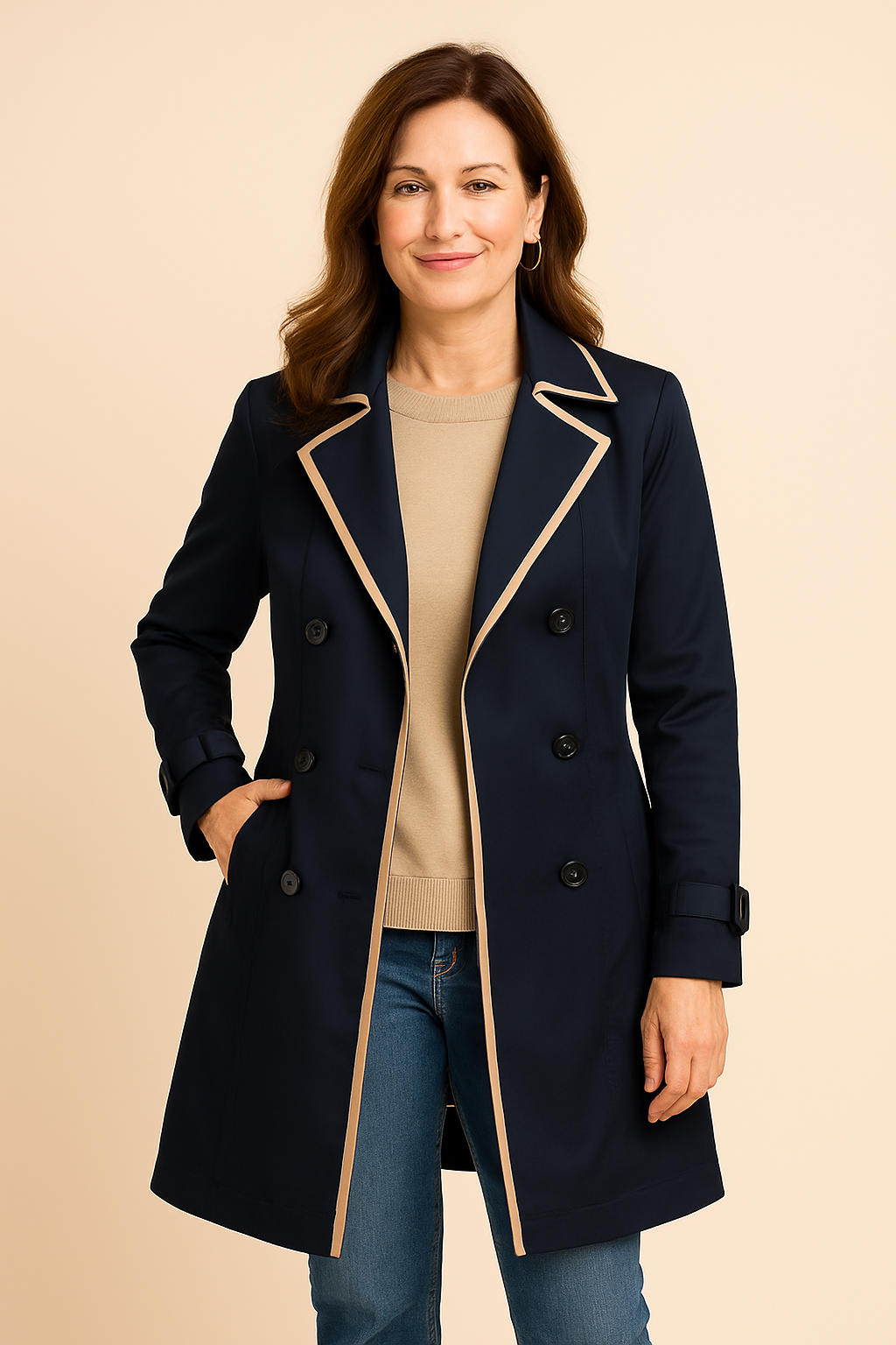 Maya | Double-Breasted Trench Coat