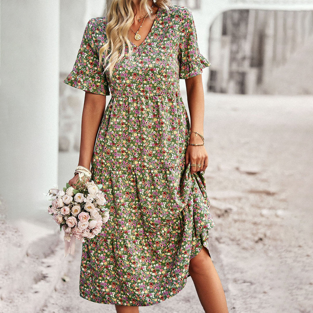 Alina | Floral Midi Dress