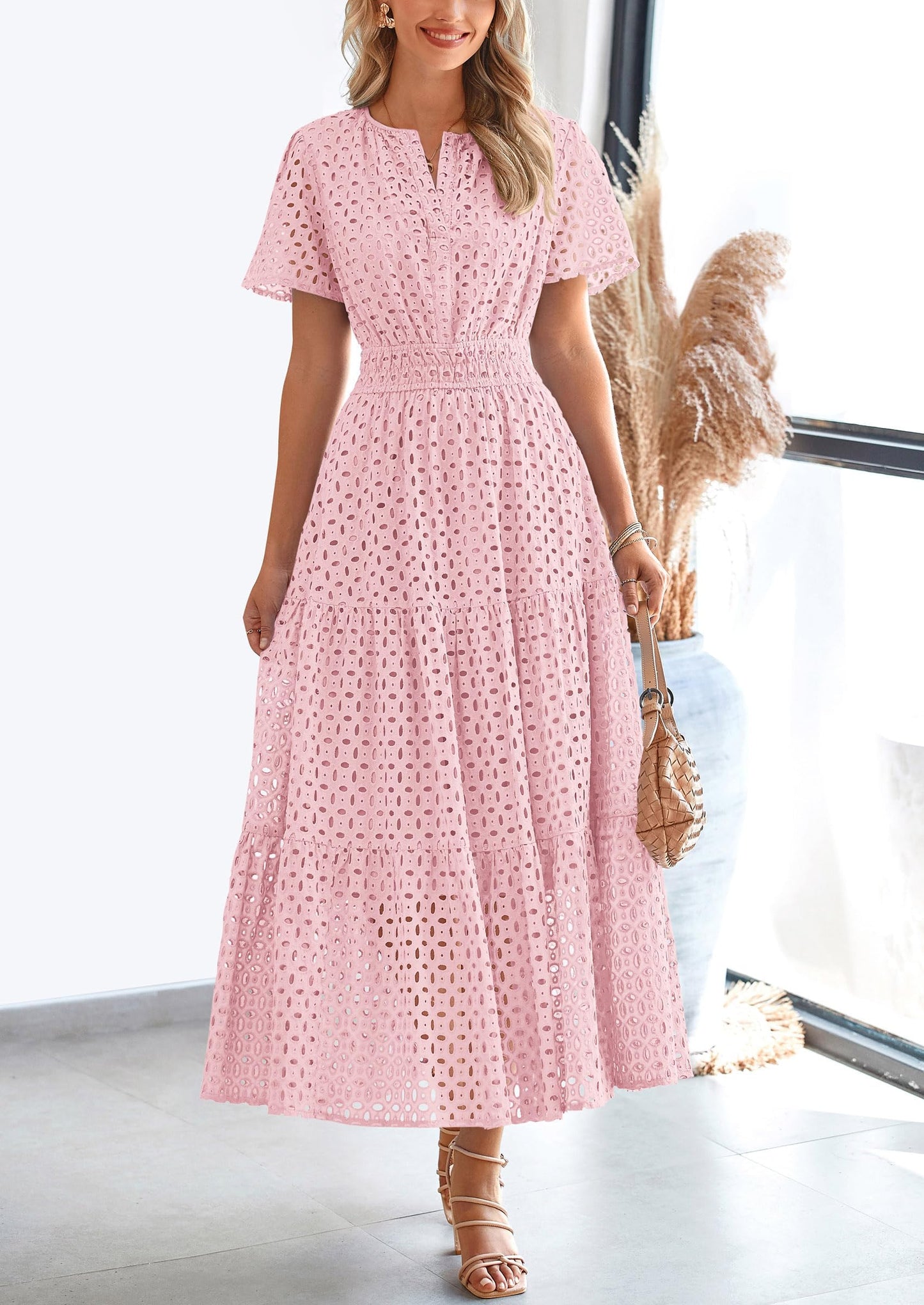 Lina | Eyelet Elegance Summer Dress