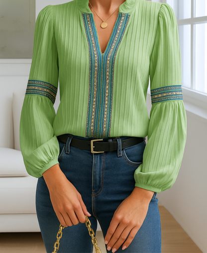 Vintage V-Neck Blouse
