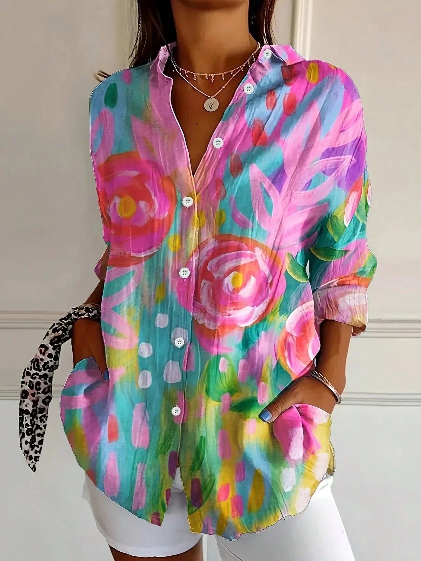 Helena | Colorful Pattern Blouse