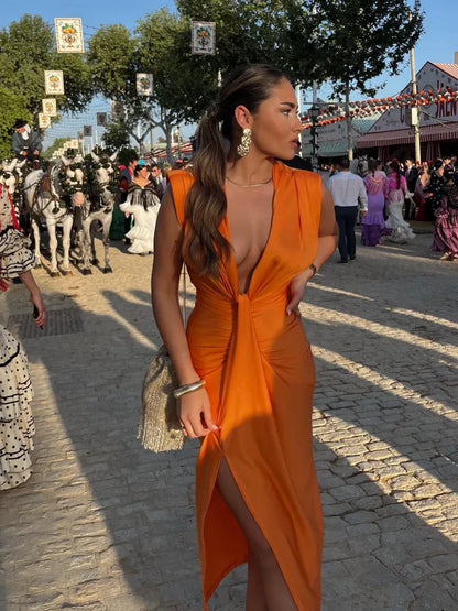 Moriah | Women's Pleated Maxi Dress.