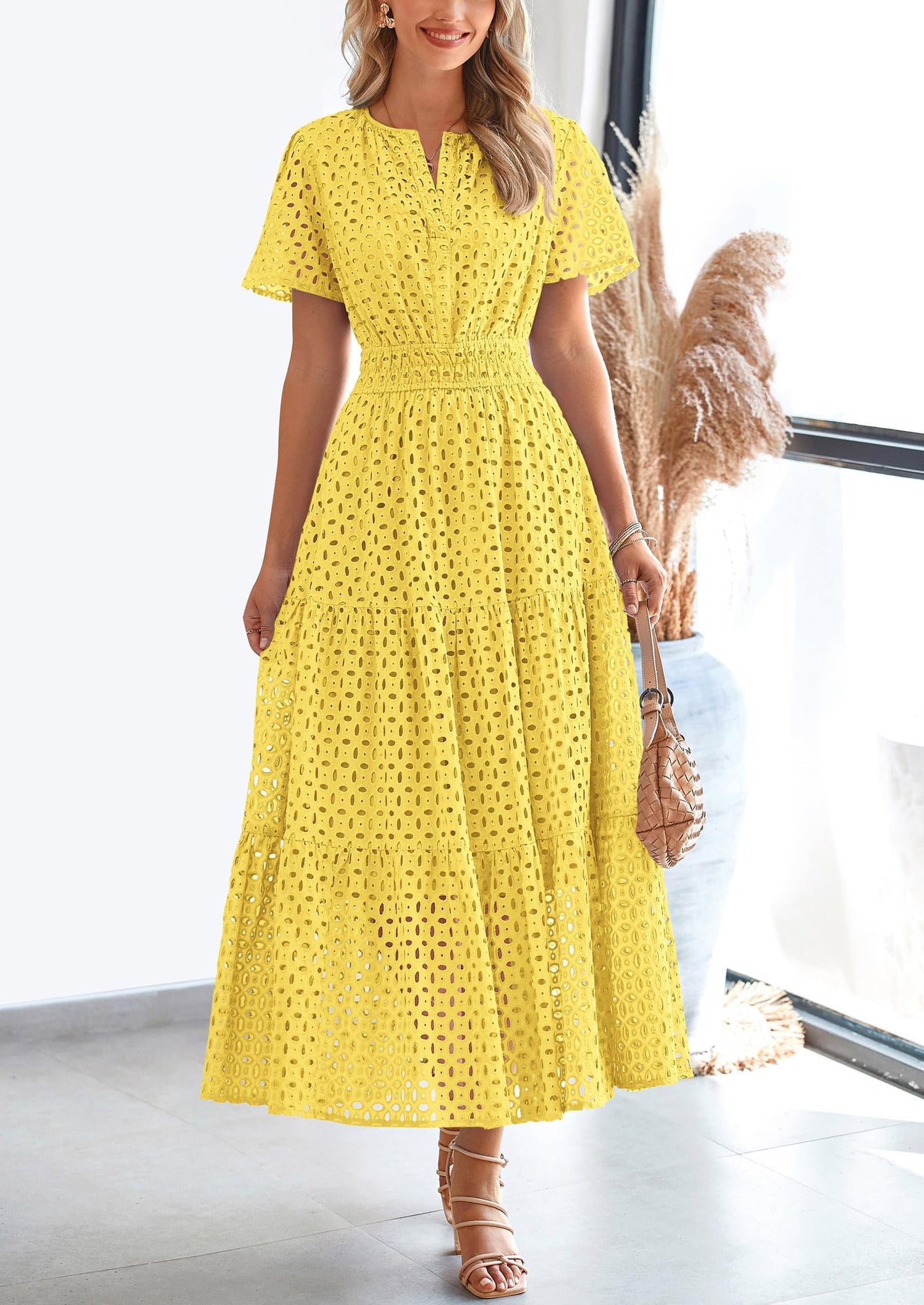 Lina | Eyelet Elegance Summer Dress