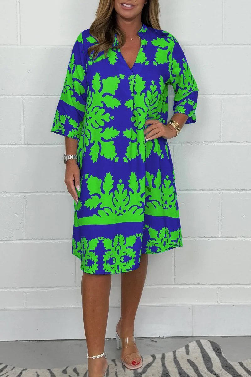 Nina | Elegant Printed Midi Dress