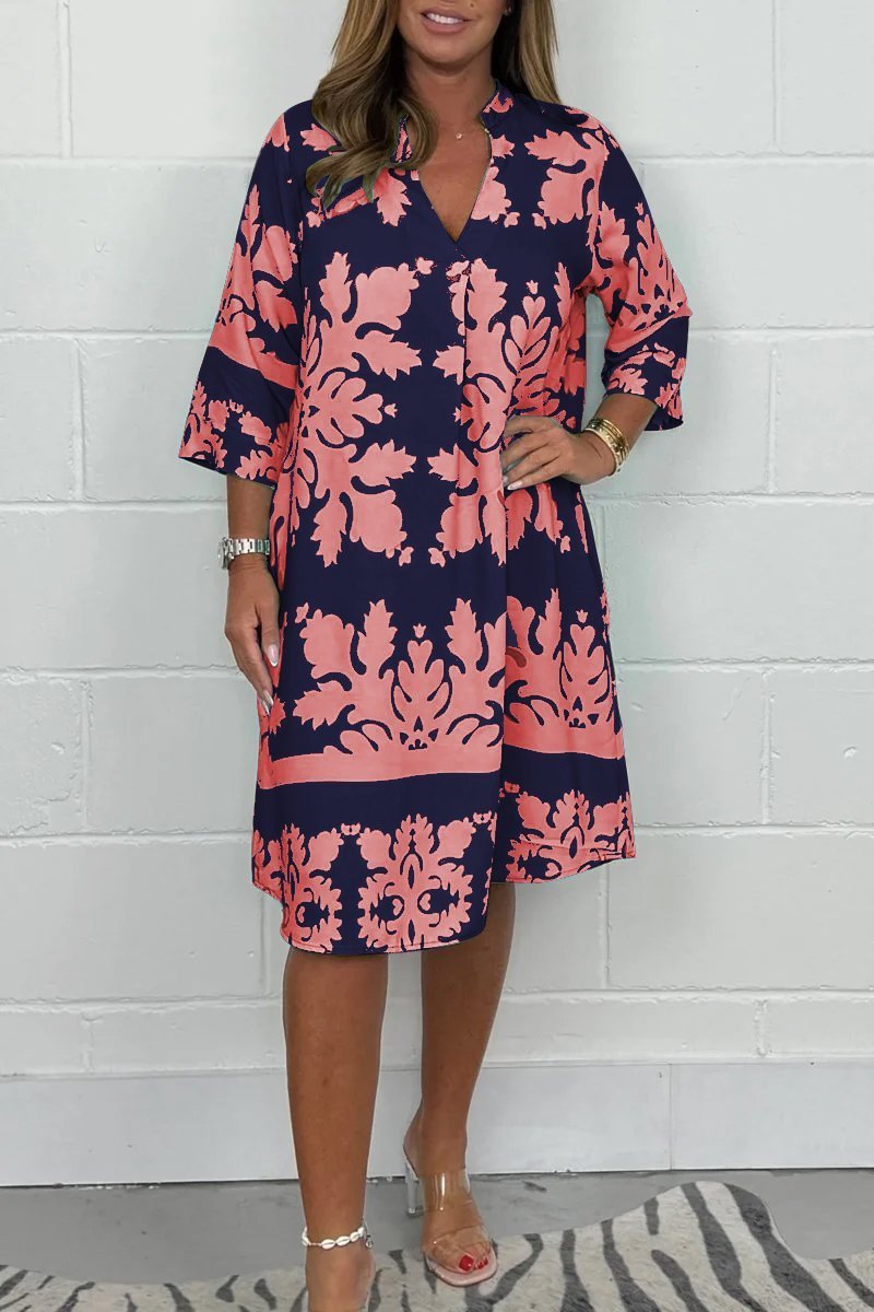Nina | Elegant Printed Midi Dress